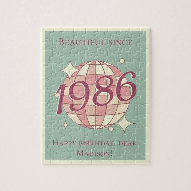 Quebra-cabeça Nascido(a) em 1986, 40º aniversário (Vertical)