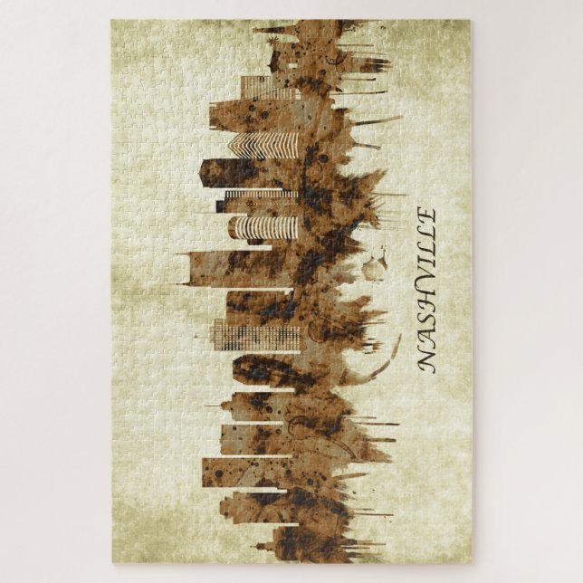 Quebra-cabeça Nashville Tennessee Cityscape (Vertical)