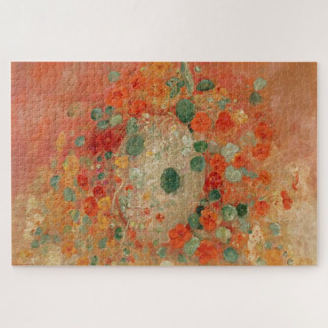 Quebra-cabeça Nasturtiums (1905) por Odilon Redon (Horizontal)