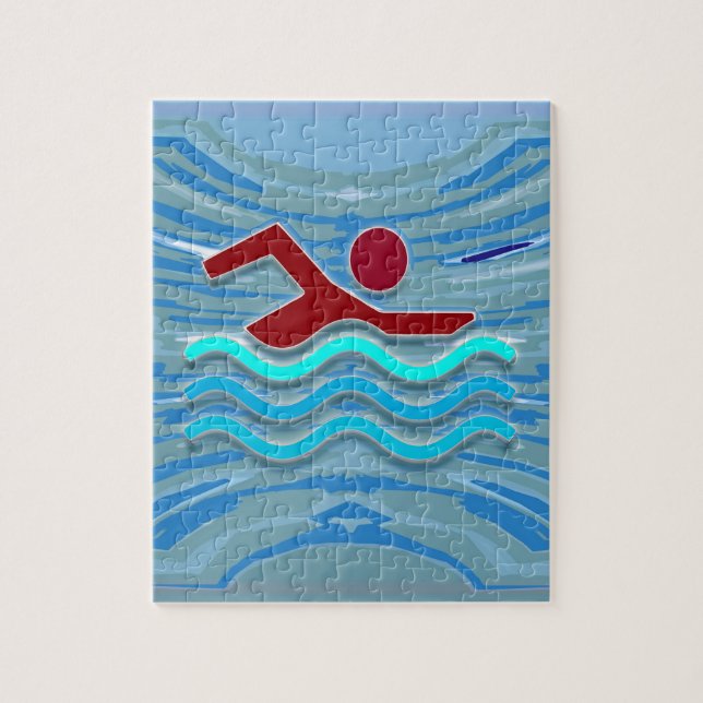 Quebra-cabeça Natação da malhação do exercício do nadador do (Vertical)