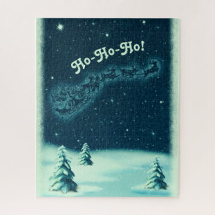 Quebra-cabeça Natais vintages Papais noeis Sleigh Winter Cena