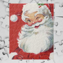 Natais vintages Santa Claus, Jolly e Winking