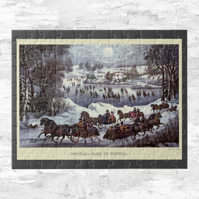 Quebra-cabeça Natal Antigo, Central Park no Inverno (Criador carregado)