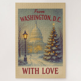 Quebra-cabeça Natal Antigo de Washington, DC Com Amor