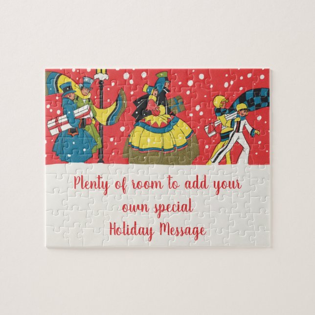 Quebra-cabeça Natal Antigo, Família Vitoriana (Horizontal)