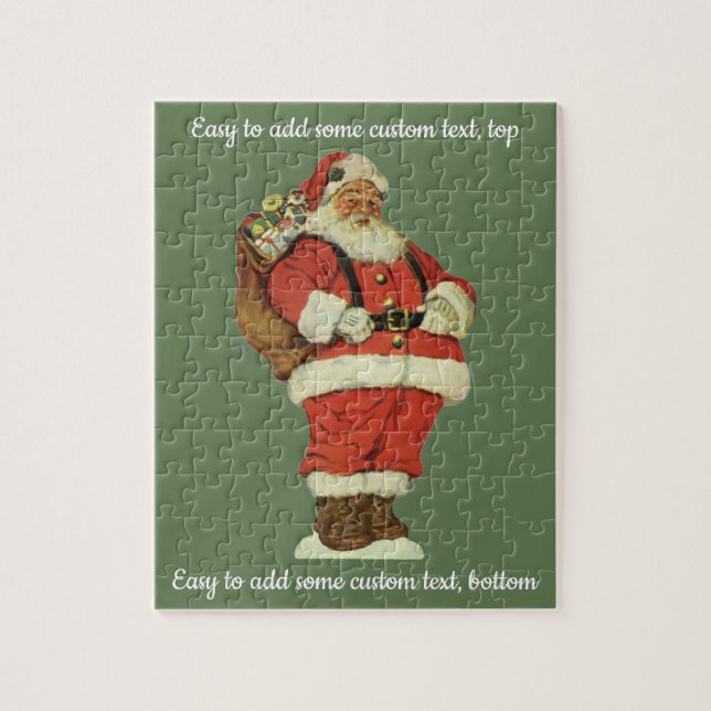 Quebra-cabeça Natal Antigo, Papai Noel Vitoriano com Brinquedos (Vertical)