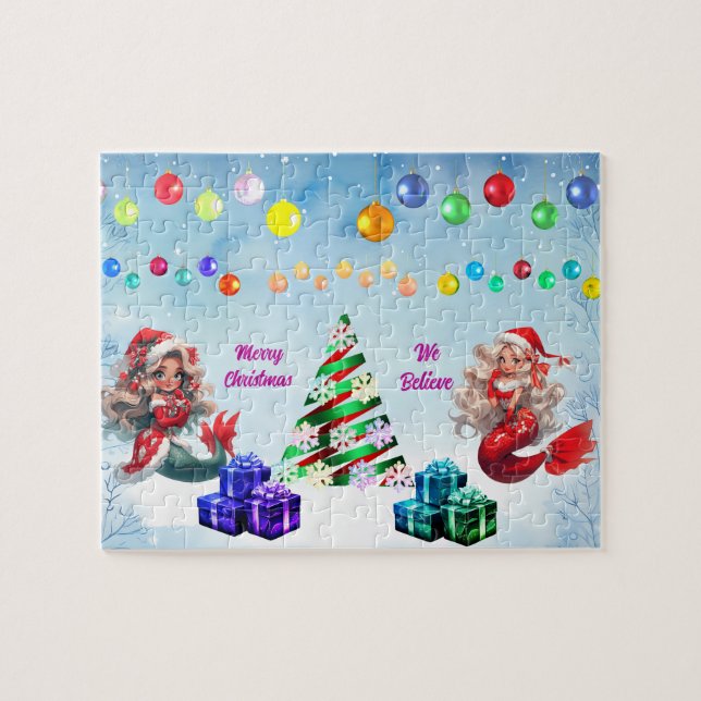 Quebra-cabeça Natal da Sereia  (Horizontal)