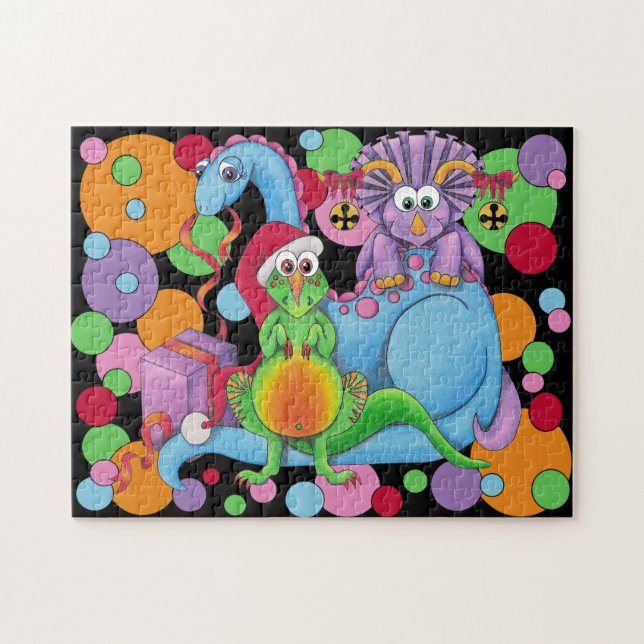 Quebra-cabeça Natal de DINOmite!! (Horizontal)