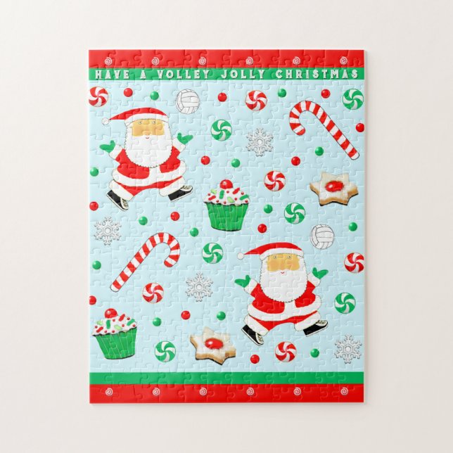 Quebra-cabeça Natal de Férias de Volei (Vertical)