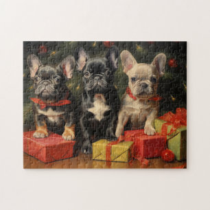 Quebra-cabeça Natal do Buldogue Francês