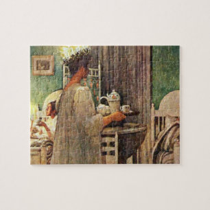 Quebra-cabeça Natal do dia de Carl Larsson St Lucia na suecia