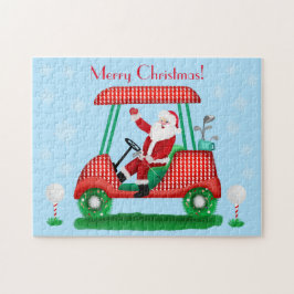 Quebra-cabeça NATAL DO PAPAI NOEL DE CARRINHO DE GOLFE COM FLoco