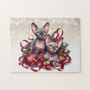 Quebra-cabeça Natal dos Kittens Esphynx