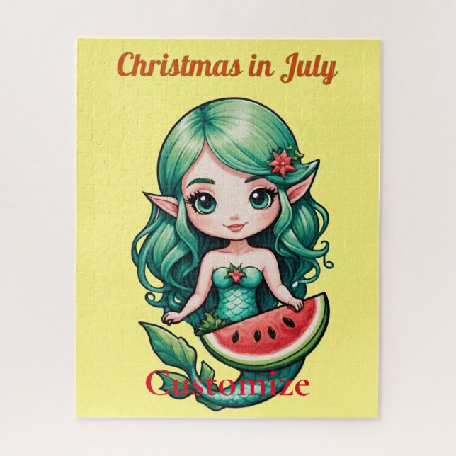 Quebra-cabeça Natal em julho Elf Mermaid Thunder_Cove (Vertical)