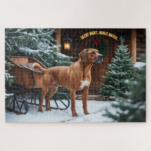 Quebra-cabeça Natal Festivo do Ridgeback da Rodésia