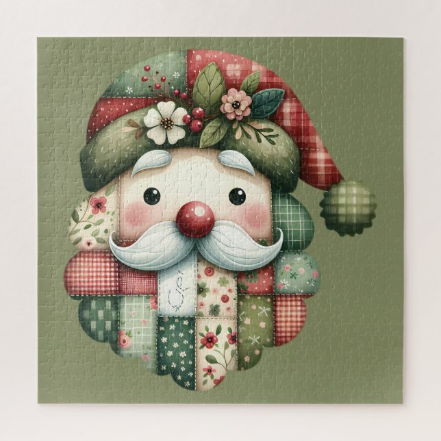 Quebra-cabeça Natal Folclórico Caprichoso em Patchwork (Vertical)