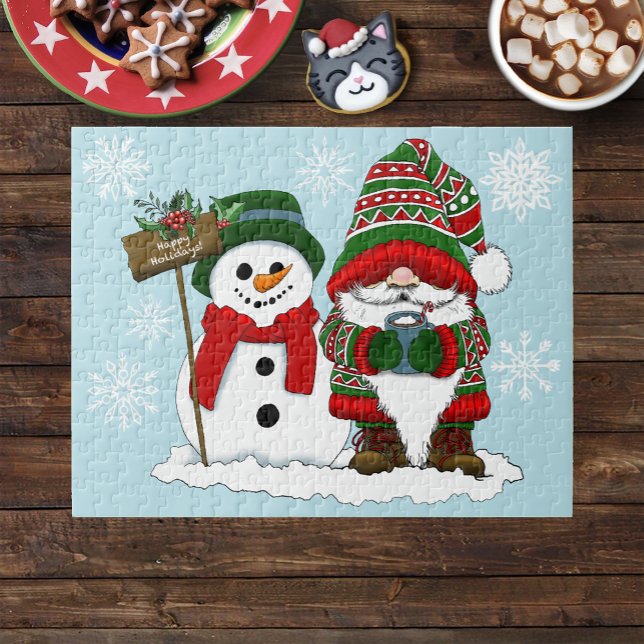 Quebra-cabeça Natal Gnomo Snowman Cute (Criador carregado)