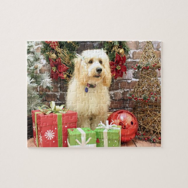 Quebra-cabeça Natal - GoldenDoodle - Mazy (Horizontal)