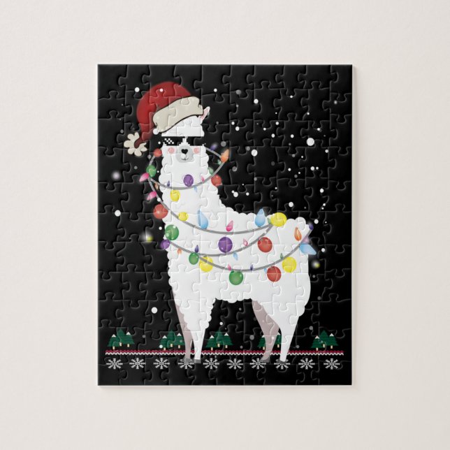 Quebra-cabeça Natal Llama (Vertical)