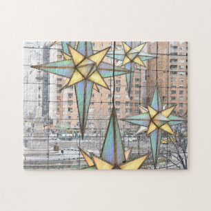 Quebra-cabeça Natal no Círculo de Colombo Estrelas de Férias NYC