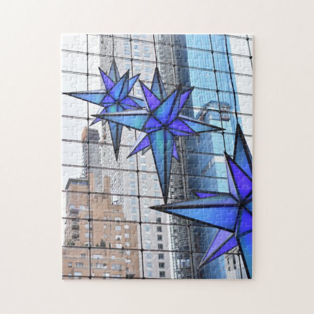 Quebra-cabeça Natal no Círculo de Colombo Estrelas de Férias NYC (Vertical)