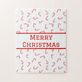 Quebra-cabeça Natal personalizado de canas candi