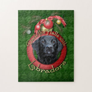 Quebra-cabeça Natal - plataforma os salões - Labradors - calibr