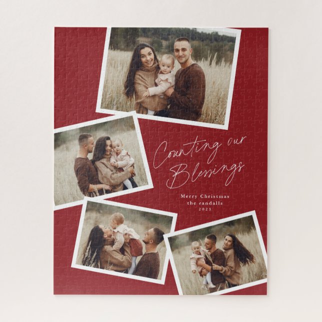 Quebra-cabeça Natal Religioso da Colagem de Fotos do Script Mode (Vertical)