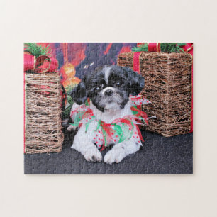 Quebra-cabeça Natal - Shih Tzu - Sadie