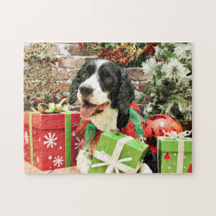 Quebra-cabeça Natal - Spaniel de Springer inglês - Betsy