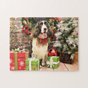 Quebra-cabeça Natal - Spaniel de Springer inglês - Cloe