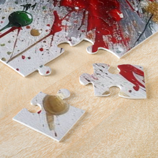 Quebra-cabeça Natal Splatter / Explosões Brancas