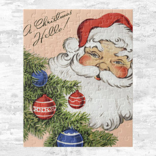 Quebra-cabeça Natal Vintage Olá! Alegre Papai Noel