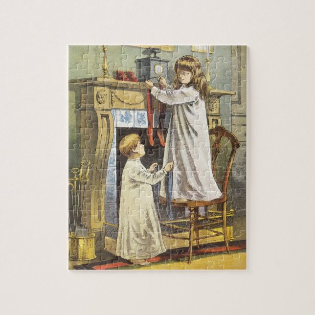 Quebra-cabeça Natal Vitoriano, Meias de Natal das Crianças (Vertical)