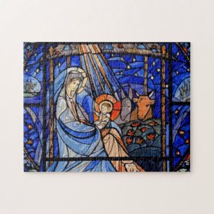 Quebra-cabeça Natividade do estilo do vitral
