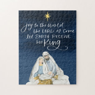 Quebra-cabeça Natividade Joy Watercolor Natal Religioso
