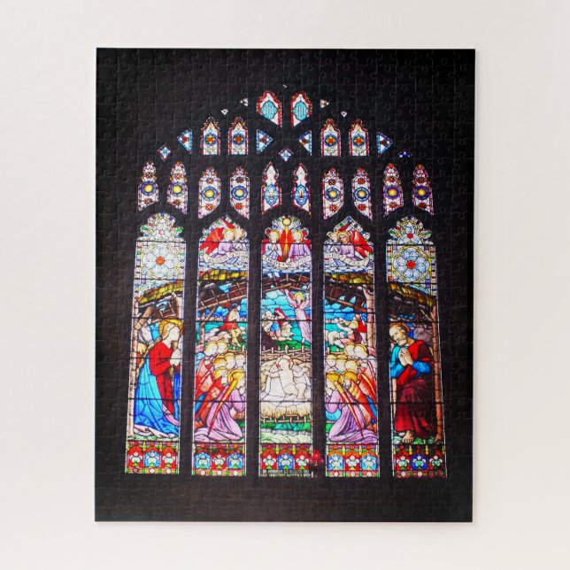 Quebra-cabeça Natividade no vitral (Vertical)