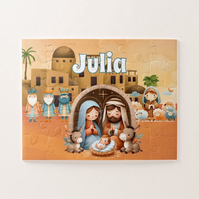 Quebra-cabeça Natividade Personalizada  (Horizontal)