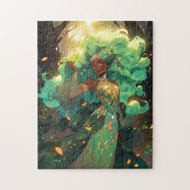 Quebra-cabeça Nature Goddese African American Fantasy Art (Vertical)