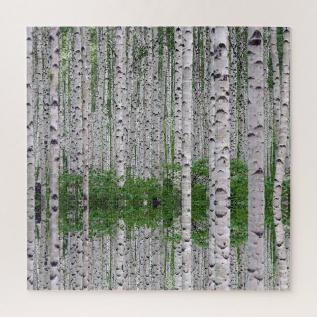 Quebra-cabeça Natureza da Floresta de Birch (Vertical)