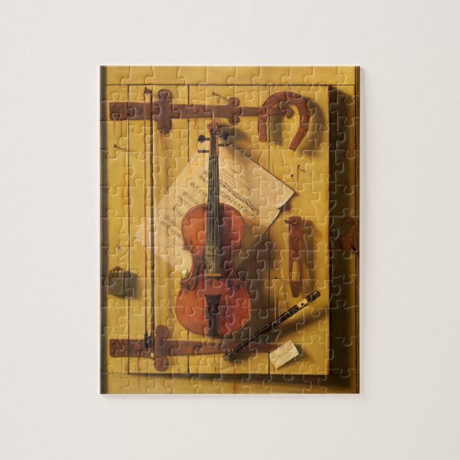 Quebra-cabeça Natureza-morta com violino e partitura de William  (Vertical)