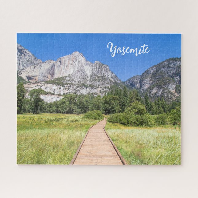 Quebra-cabeça Natureza Personalizada - Prado Verde Yosemite (Horizontal)