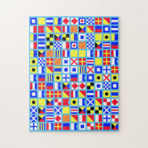 Quebra-cabeça náutico do dobro da bandeira de