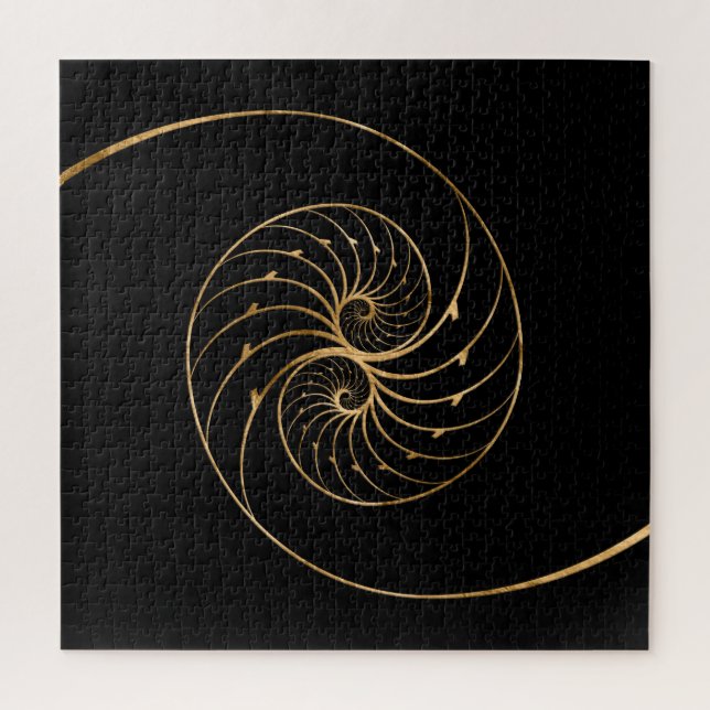 Quebra-cabeça Nautilus Shells - Par do Ouro (Vertical)