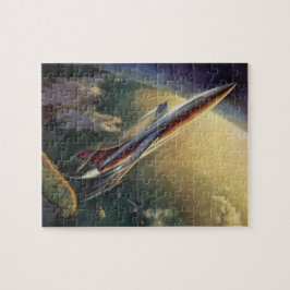 Quebra-cabeça Nave Espacial de Ficção Científica Vintage Avião T