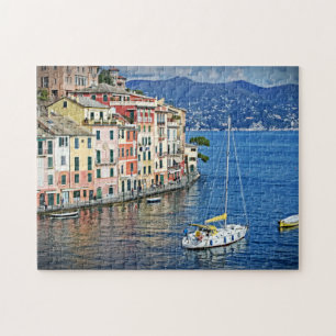 Quebra-cabeça Navegação no Portofino - Itália Feriado-11x14-252