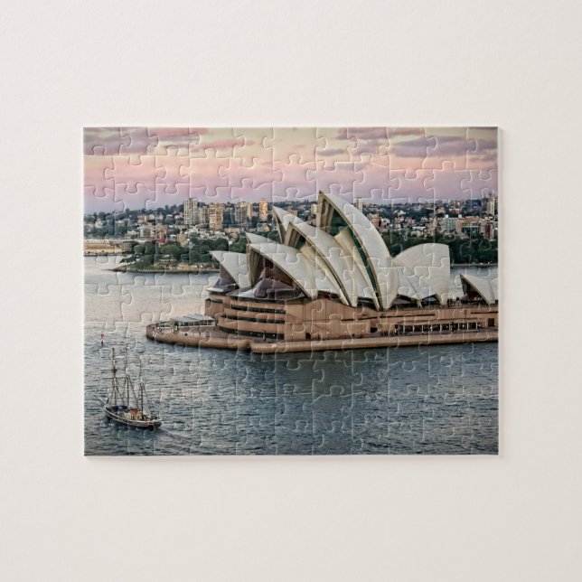 Quebra-cabeça Navigação pelo teatro da ópera de Sydney - 8x10 - (Horizontal)