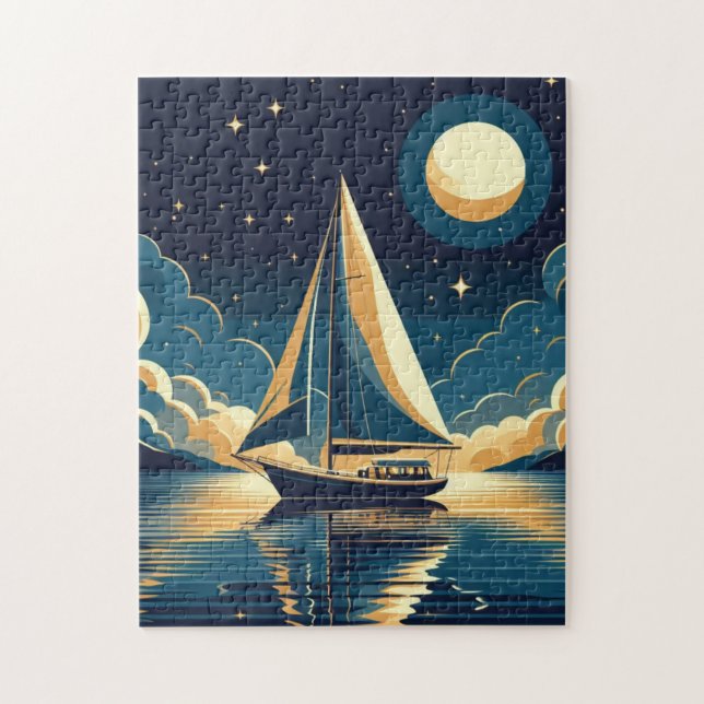 Quebra-cabeça Navio à noite (Vertical)