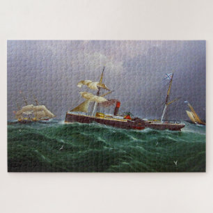 Quebra-cabeça Navio a Remo e Vela San Salvadore 1886
