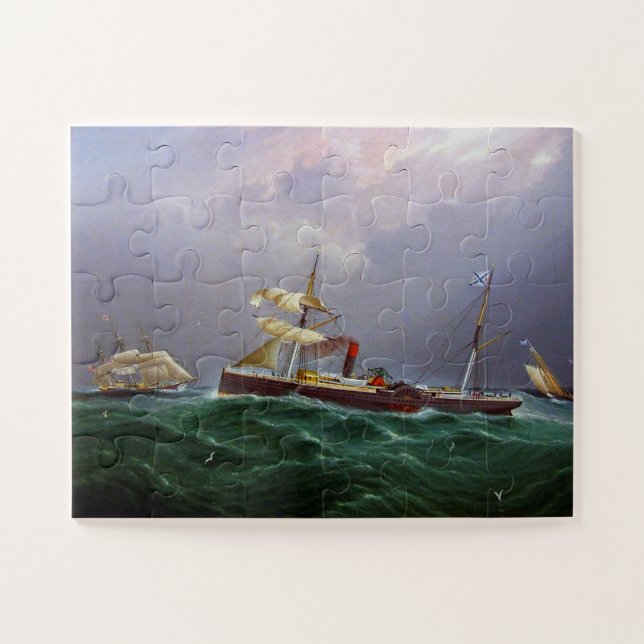Quebra-cabeça Navio a Remo San Salvadore 1886 (Horizontal)